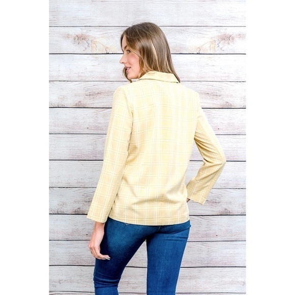 Plaid Yellow Blazer - Picture 2 of 2